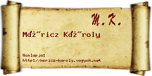 Móricz Károly névjegykártya